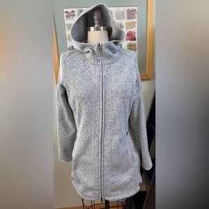Women's L.L.Bean GRAY Sweater Fleece Coat 🧥 in EUC